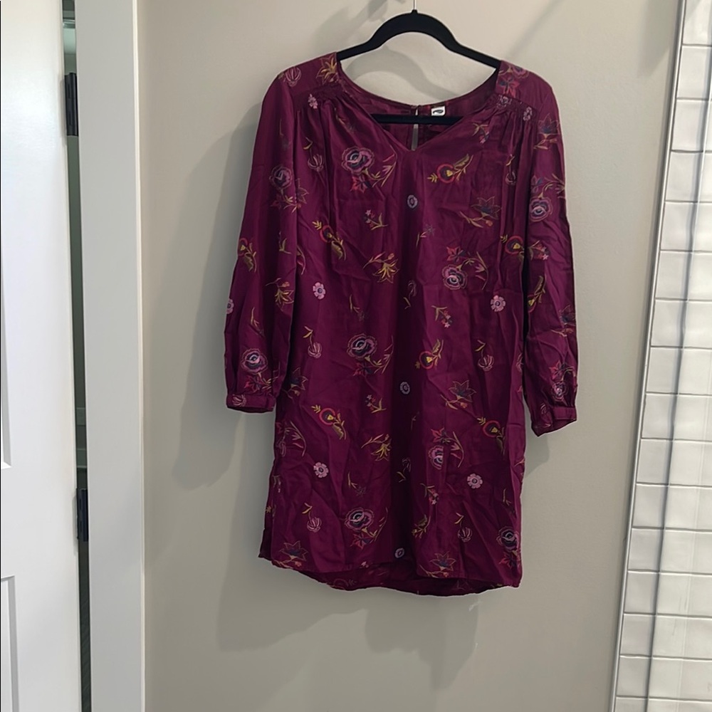 Old Navy Floral Burgundy mini dress size XS